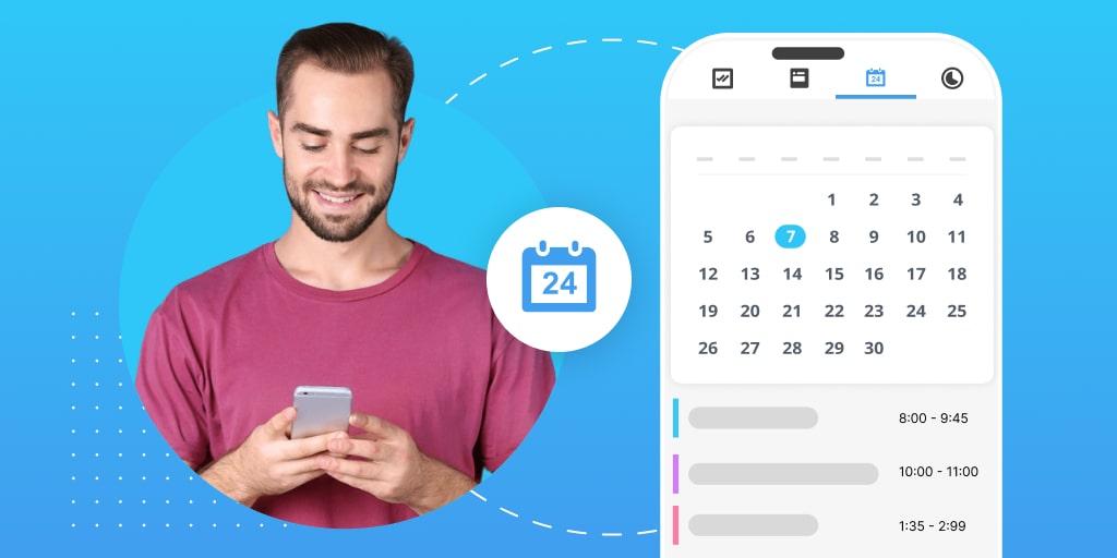Mobiles Zeitmanagement: Kalender-Updates und offene Zeitfenster in der mobilen App
